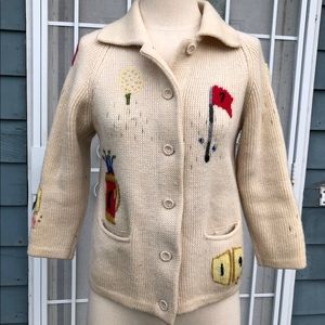 Vintage Embroidered Homemade Novelty Golf Sweater